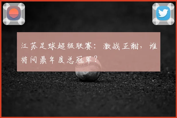 江苏足球超级联赛:激战正酣,谁将问鼎年度总冠军?